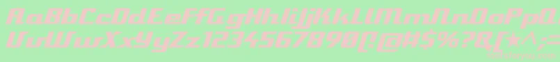 StaromatItalic Font – Pink Fonts on Green Background