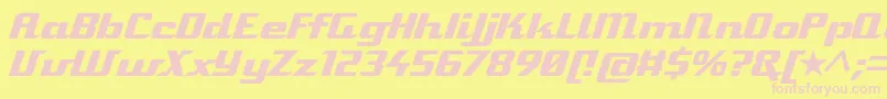 StaromatItalic Font – Pink Fonts on Yellow Background