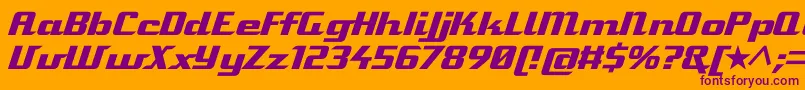 StaromatItalic Font – Purple Fonts on Orange Background