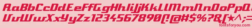 StaromatItalic Font – Red Fonts on Pink Background