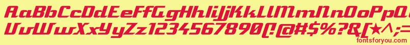 StaromatItalic Font – Red Fonts on Yellow Background