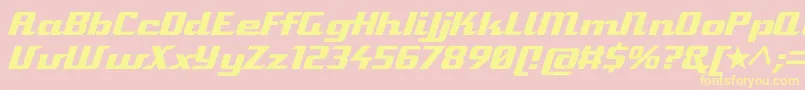 StaromatItalic Font – Yellow Fonts on Pink Background