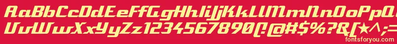 StaromatItalic Font – Yellow Fonts on Red Background