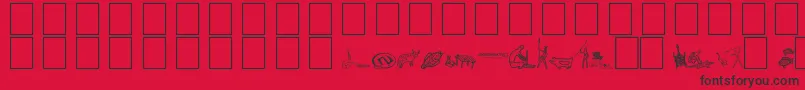 Aboriginebats2 Font – Black Fonts on Red Background