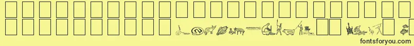 Aboriginebats2 Font – Black Fonts on Yellow Background