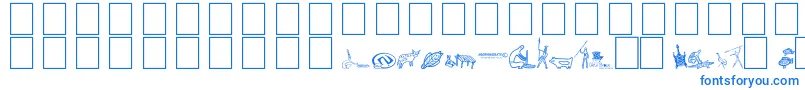 Aboriginebats2 Font – Blue Fonts on White Background