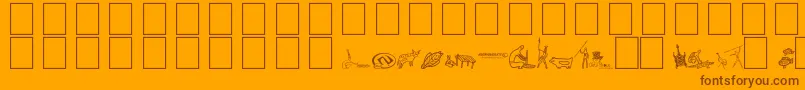 Aboriginebats2 Font – Brown Fonts on Orange Background