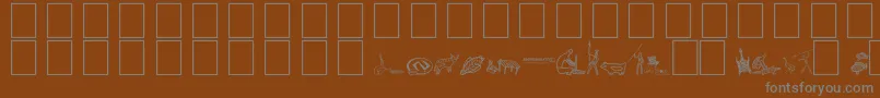 Aboriginebats2 Font – Gray Fonts on Brown Background