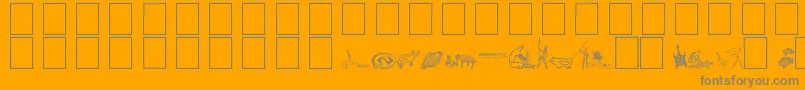 Aboriginebats2 Font – Gray Fonts on Orange Background