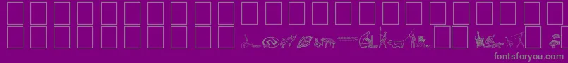 Aboriginebats2 Font – Gray Fonts on Purple Background