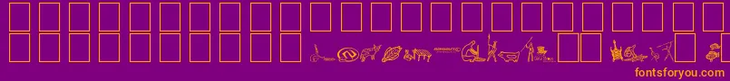 Aboriginebats2 Font – Orange Fonts on Purple Background