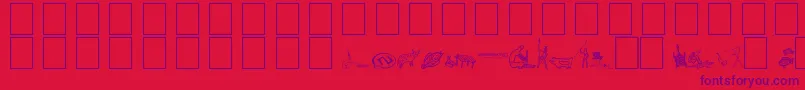 Aboriginebats2 Font – Purple Fonts on Red Background