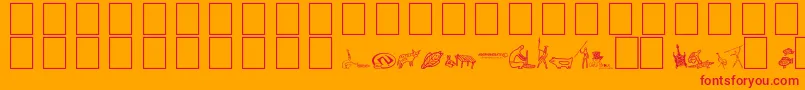 Aboriginebats2 Font – Red Fonts on Orange Background