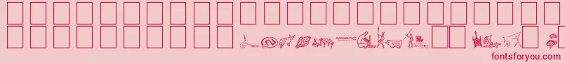 Aboriginebats2 Font – Red Fonts on Pink Background