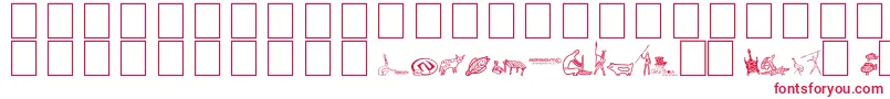 フォントAboriginebats2 – 赤い文字
