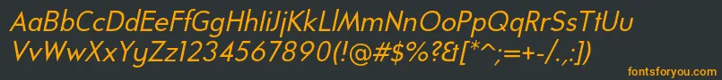 UniversalisadfstdItalic Font – Orange Fonts on Black Background