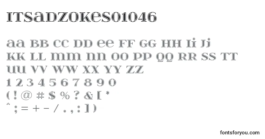 Schriftart Itsadzokes01046 – Alphabet, Zahlen, spezielle Symbole