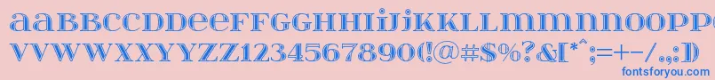 Itsadzokes01046 Font – Blue Fonts on Pink Background