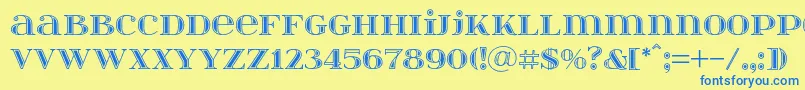Itsadzokes01046 Font – Blue Fonts on Yellow Background