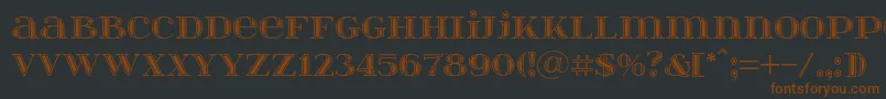 Itsadzokes01046 Font – Brown Fonts on Black Background