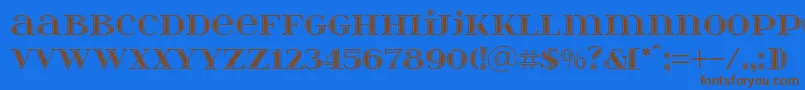 Itsadzokes01046 Font – Brown Fonts on Blue Background