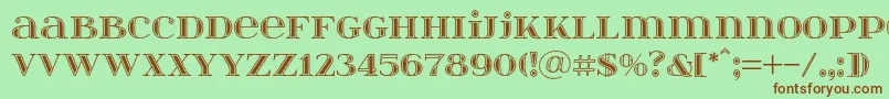 Itsadzokes01046 Font – Brown Fonts on Green Background