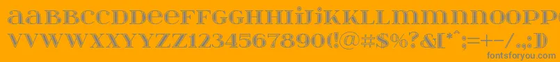 Itsadzokes01046 Font – Gray Fonts on Orange Background