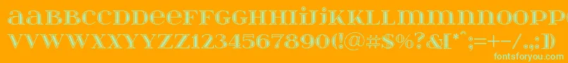 Itsadzokes01046 Font – Green Fonts on Orange Background