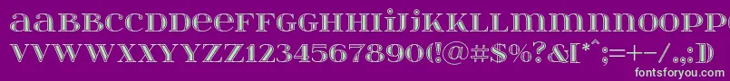 Itsadzokes01046 Font – Green Fonts on Purple Background