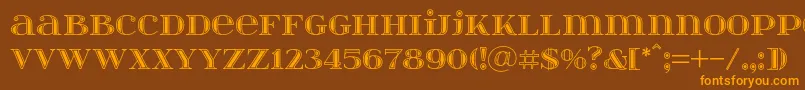 Itsadzokes01046 Font – Orange Fonts on Brown Background