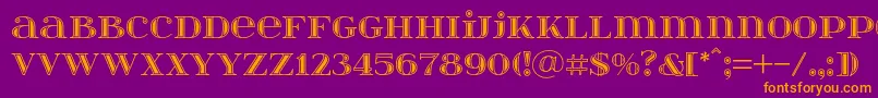 Itsadzokes01046 Font – Orange Fonts on Purple Background