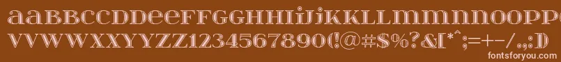 Itsadzokes01046 Font – Pink Fonts on Brown Background