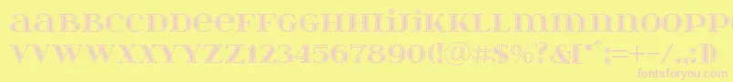 Itsadzokes01046 Font – Pink Fonts on Yellow Background