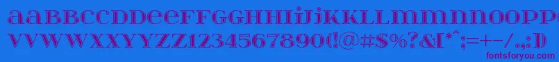 Itsadzokes01046 Font – Purple Fonts on Blue Background