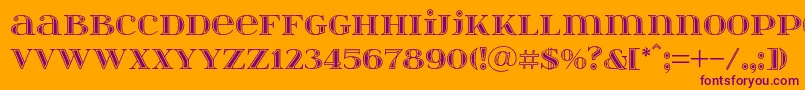 Itsadzokes01046 Font – Purple Fonts on Orange Background