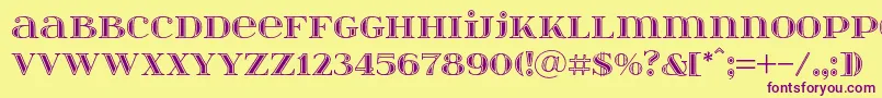 Itsadzokes01046 Font – Purple Fonts on Yellow Background