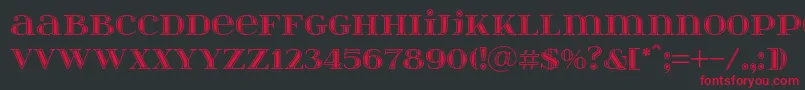 Itsadzokes01046 Font – Red Fonts on Black Background