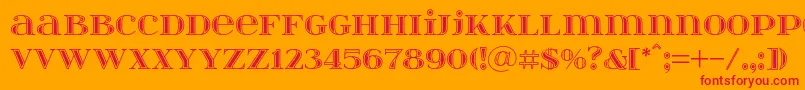 Itsadzokes01046 Font – Red Fonts on Orange Background