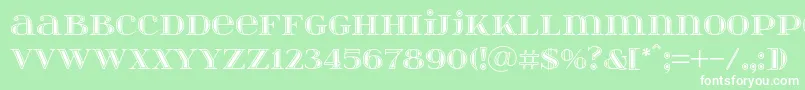 Itsadzokes01046 Font – White Fonts on Green Background