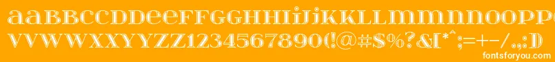 Itsadzokes01046 Font – White Fonts on Orange Background