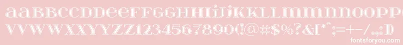 Itsadzokes01046 Font – White Fonts on Pink Background