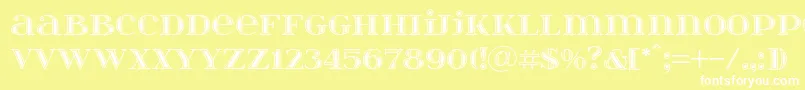 Itsadzokes01046 Font – White Fonts on Yellow Background