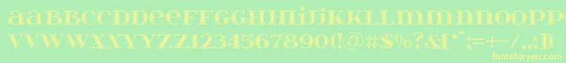 Itsadzokes01046 Font – Yellow Fonts on Green Background