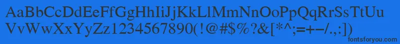 ThamesA Font – Black Fonts on Blue Background