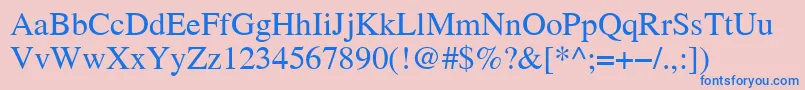 Шрифт ThamesA – синие шрифты на розовом фоне