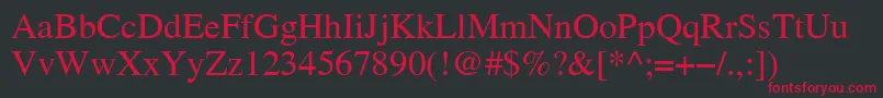 ThamesA Font – Red Fonts on Black Background