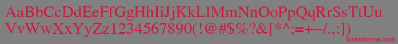 ThamesA Font – Red Fonts on Gray Background