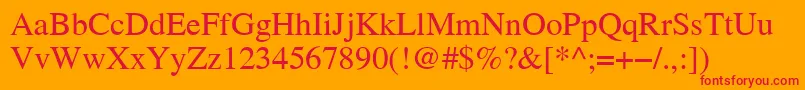 ThamesA Font – Red Fonts on Orange Background