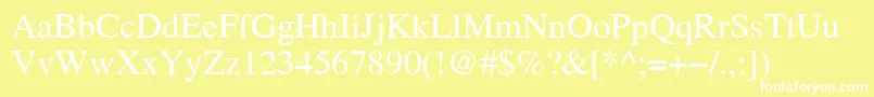 ThamesA Font – White Fonts on Yellow Background