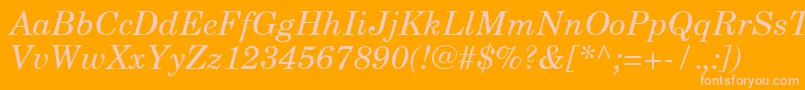 fuente NewCenturySchoolbookCeItalic – Fuentes Rosadas Sobre Fondo Naranja